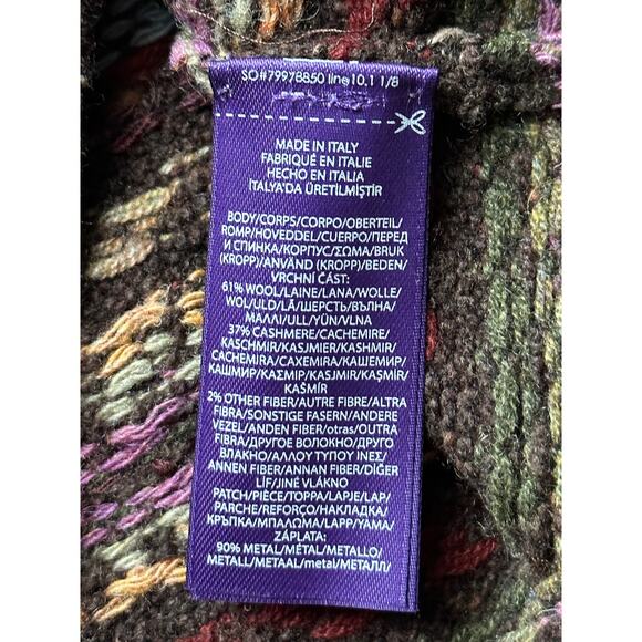 Ralph Lauren Purple Label Fair-isle Knit Embroidered Sweater M IT NWT $2490 - Picture 10 of 12